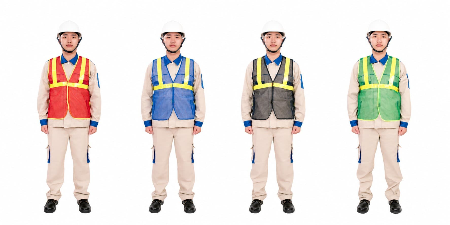 Áo phản quang tăng khả năng nhận diện tại khu vực có xe và máy móc