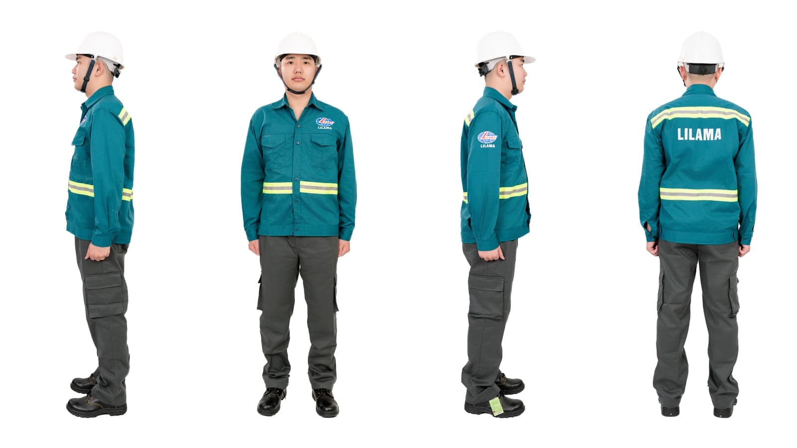 Đồng phục nhà máy phân nhóm theo sản xuất, QC, kho, bảo trì và quản lý