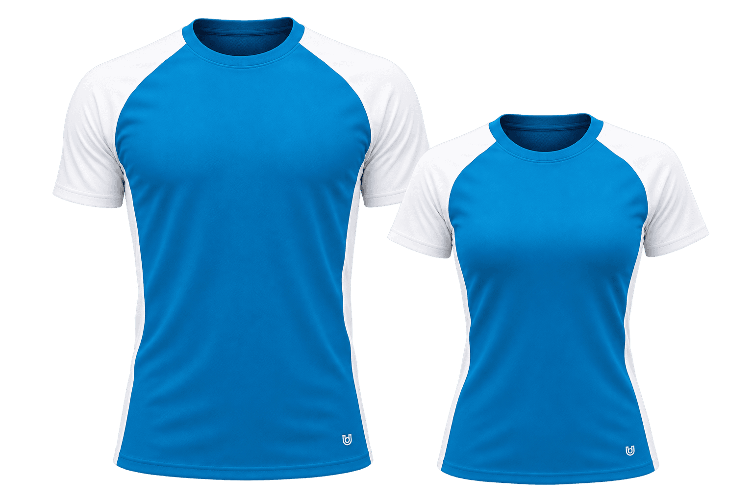 Áo Gym Cổ Tròn Phối Tay Raglan Trắng & Thân Xanh