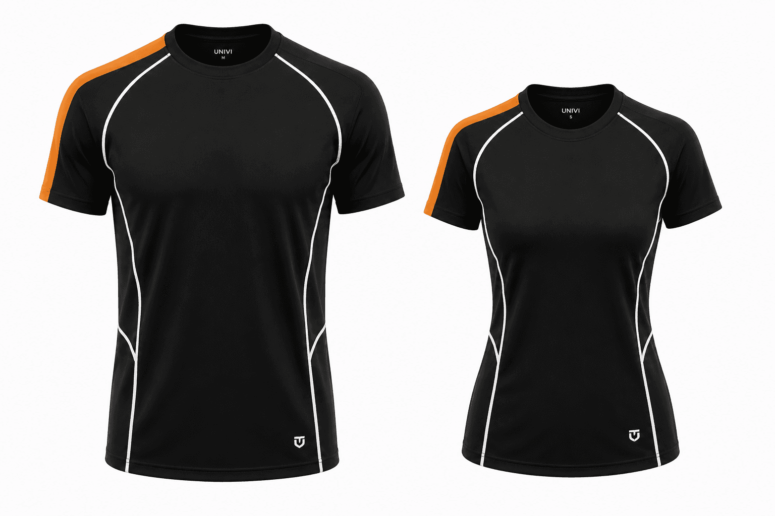 Áo Gym Đen Phối Vai Cam Năng Động (Mẫu Mới)