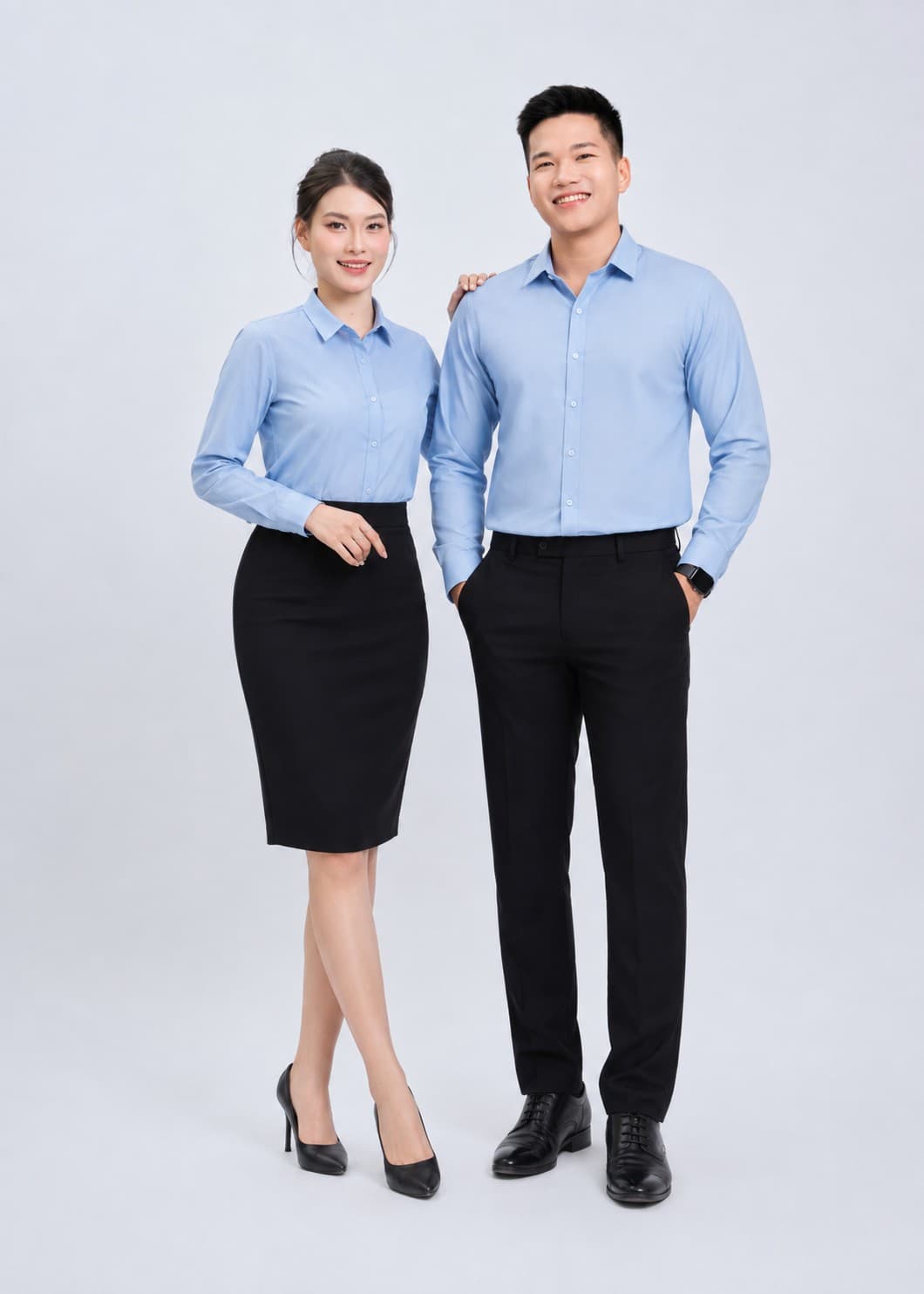 Các kiểu sơ mi công sở và cách phối thành hệ đồng phục doanh nghiệp