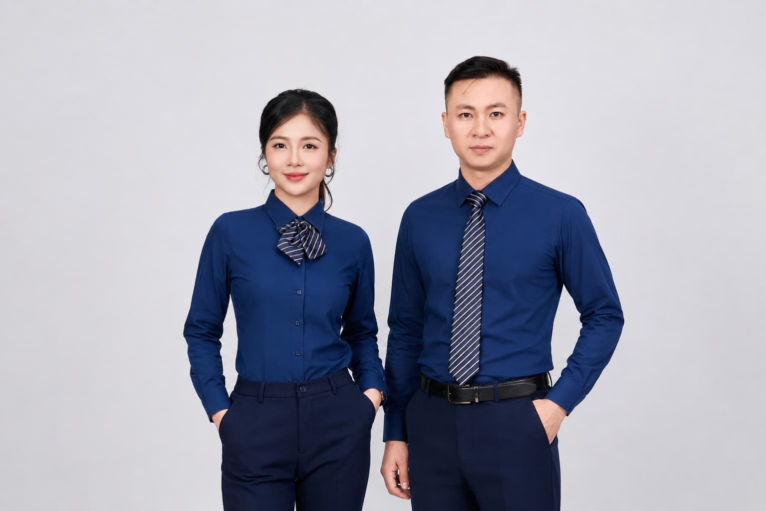Chất liệu sơ mi công sở đồng phục doanh nghiệp Univi